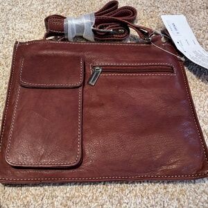 Bacci brown leather crossbody bag